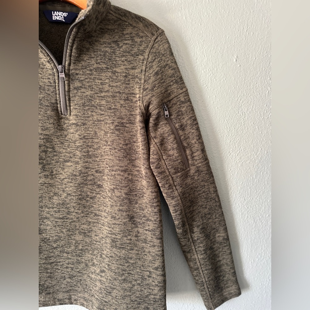 LANDS END Sweater Fleece 1/4 Zip Pullover | Womens S